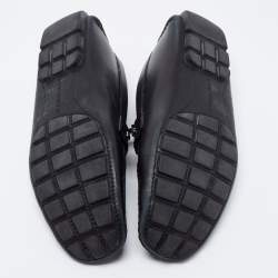 Pre Owned Louis Vuitton Black Leather Monte Loafers Size 41 