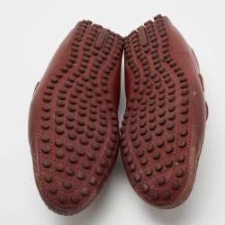 Louis Vuitton Red Leather Hockenheim Loafers Size 45 