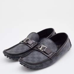 LOUIS VUITTON Damier Graphite Moccasin Loafers Size 8