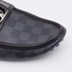 Pre Owned Louis Vuitton Damier Graphite Canvas Hockenheim Loafers Size 42