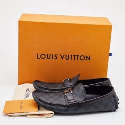 Pre Owned Louis Vuitton Damier Graphite Canvas Hockenheim Loafers Size 42
