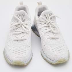 Louis Vuitton White Knit Fabric V.N.R Sneakers Size 42