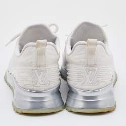 Louis Vuitton White Knit Fabric V.N.R Sneakers Size 42