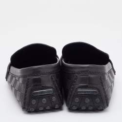 Pre Owned Louis Vuitton Black Damier Infini Leather Hockenheim Slip on Loafers Size 41
