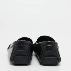 Pre Owned Louis Vuitton Black Leather Monte Carlo Loafers Size 42
