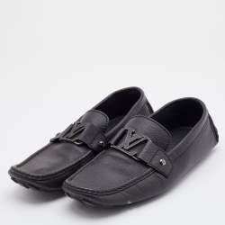 مملوكة مسبقًا Louis Vuitton Black Leather Monte Carlo Slip On Loafers Size 43