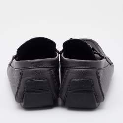 مملوكة مسبقًا Louis Vuitton Black Leather Monte Carlo Slip On Loafers Size 43