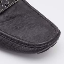 مملوكة مسبقًا Louis Vuitton Black Leather Monte Carlo Slip On Loafers Size 43