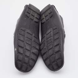 مملوكة مسبقًا Louis Vuitton Black Leather Monte Carlo Slip On Loafers Size 43