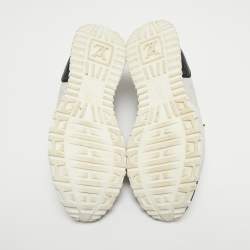 Pre Owned Louis Vuitton Tri Color Monogram Canvas Run Away Low Top Sneakers Size 43