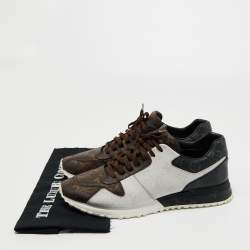 Pre Owned Louis Vuitton Tri Color Monogram Canvas Run Away Low Top Sneakers Size 43