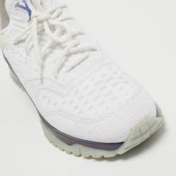 Louis Vuitton White Knit Fabric V.N.R Low Top Sneakers Size 43.5