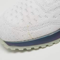 Louis Vuitton White Knit Fabric V.N.R Low Top Sneakers Size 43.5