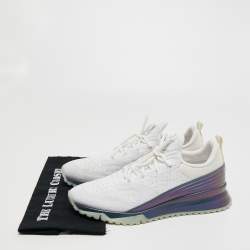 Louis Vuitton White Knit Fabric V.N.R Low Top Sneakers Size 43.5