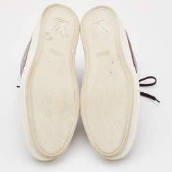 مملوكة مسبقًا Louis Vuitton Brown Croc Embossed Leather High Top Sneakers Size 42