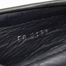 Pre Owned Louis Vuitton Midnight Blue Woven Leather Monte Carlo Slip On Loafers Size 41