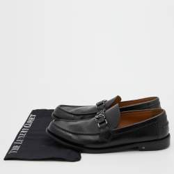 Louis Vuitton Black Leather Major Loafers Size 42.5