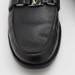 Louis Vuitton Black Leather Major Loafers Size 42.5
