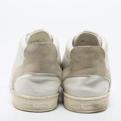 Louis Vuitton White Leather and Suede High Top Sneakers Size 41