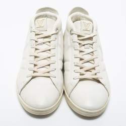 Louis Vuitton White Leather and Suede High Top Sneakers Size 41