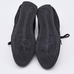 مملوكة مسبقًا Louis Vuitton Black Petit Damier Canvas and Suede Vibes Low Top Sneakers Size 43