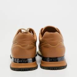 مملوكة مسبقًا Louis Vuitton Brown Leather Run- Away Sneakers Size 42 