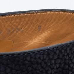 Pre Owned Louis Vuitton Blue Leather Lace Up Boots Size 42