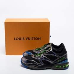 Louis Vuitton Multicolor Patent Leather and Mesh Low Top Sneakers Size 44