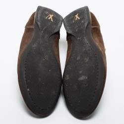 Louis Vuitton Brown Suede and Monogram Coated Canvas Energie Low-Top Sneakers Size 43