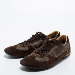 Louis Vuitton Monogram Canvas and Brown Suede Energie Sneakers Size 8.5/39  - Yoogi's Closet
