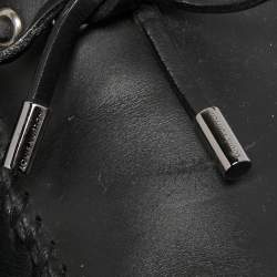 Pre Owned Louis Vuitton Black Leather Arizona Loafers Size 42.5