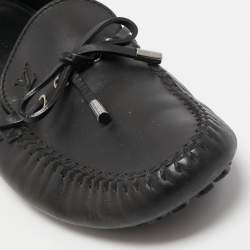 Pre Owned Louis Vuitton Black Leather Arizona Loafers Size 42.5