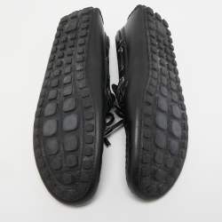 Pre Owned Louis Vuitton Black Leather Arizona Loafers Size 42.5