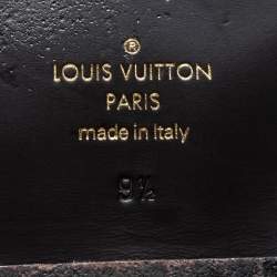 Pre Owned Louis Vuitton Brown Ostrich Leather Flat Sandals Size 43.5