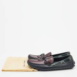 Louis Vuitton Multicolor Leather Bow Slip On Loafers Size 41