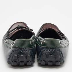 Louis Vuitton Multicolor Leather Bow Slip On Loafers Size 41