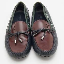 Louis Vuitton Multicolor Leather Bow Slip On Loafers Size 41