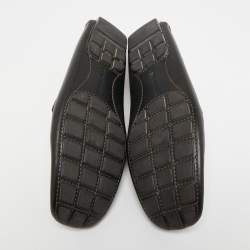 Louis Vuitton Black Leather Monte Carlo Slip on Loafers Size 41.5