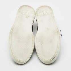 Pre Owned Louis Vuitton Black Nubuck and Leather Low Top Sneakers Size 41.5