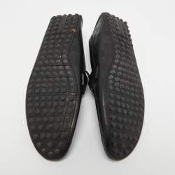 Louis Vuitton Black Damier Leather Monte Carlo Loafers Size 41