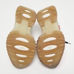 مملوكة مسبقًا Louis Vuitton Multicolor Leather and Fabric Run Away Sneakers Size 42.5