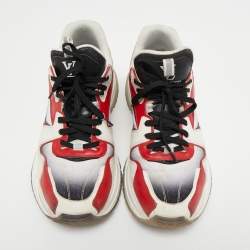 مملوكة مسبقًا Louis Vuitton Multicolor Leather and Fabric Run Away Sneakers Size 42.5