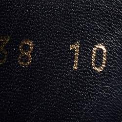 مملوكة مسبقًا Louis Vuitton Navy Blue Epi Leather Flat Sandals Size 44