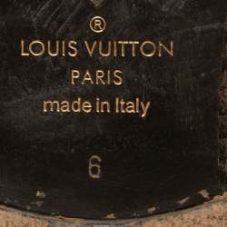 Pre Owned Louis Vuitton Black Leather Monte Carlo Collapsible Heel Loafers Size 40