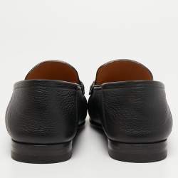 Pre Owned Louis Vuitton Black Leather Monte Carlo Collapsible Heel Loafers Size 40