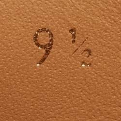 Pre Owned Louis Vuitton White Leather and Monogram Canvas  Hockeinheim Loafers Size 43.5 