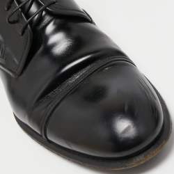 Louis Vuitton Black Leather Lace Up Derby Size 43