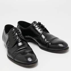 Louis Vuitton Black Leather Lace Up Derby Size 43