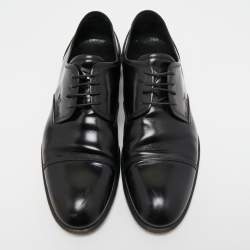 Louis Vuitton Black Leather Lace Up Derby Size 43