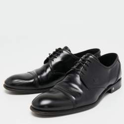 Louis Vuitton Black Leather Lace Up Derby Size 43